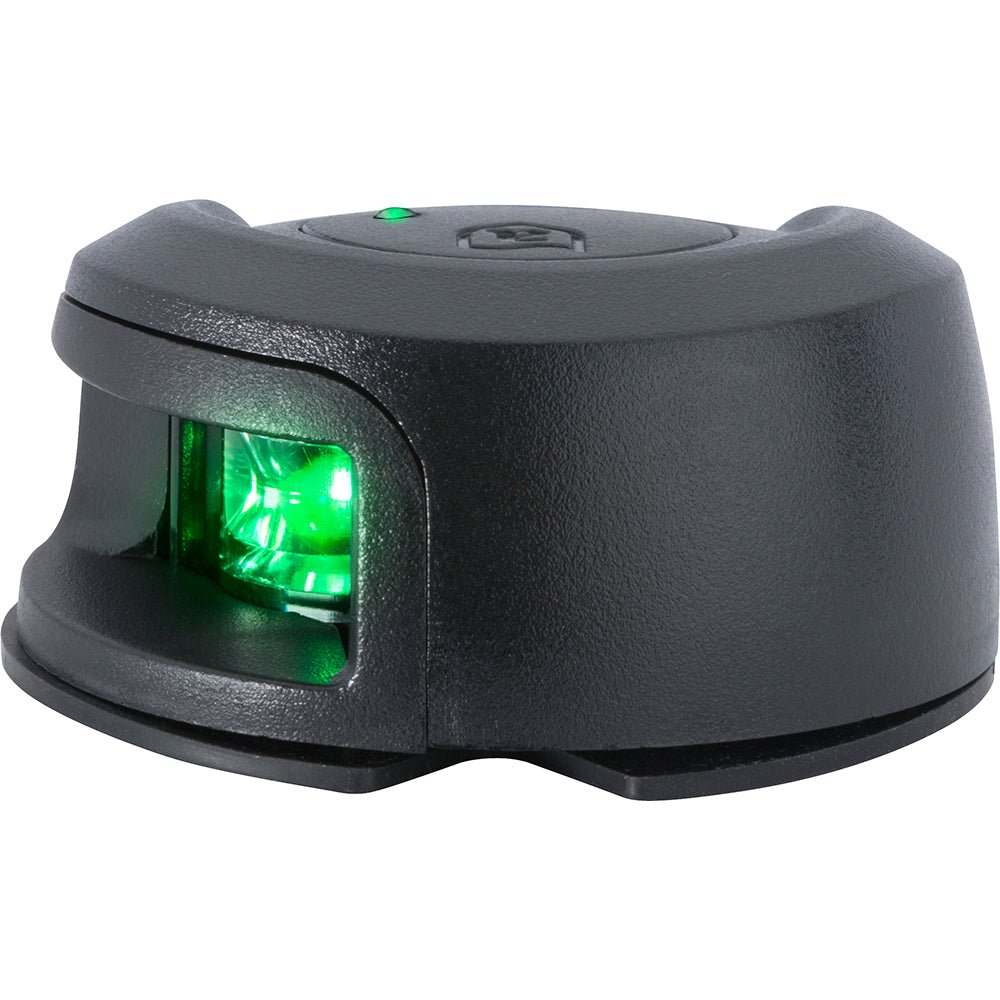 Attwood LightArmor Deck Mount Navigation Light - Black Composite - Starboard (green) - 2NM [NV2012PBG-7] - Houseboatparts.com