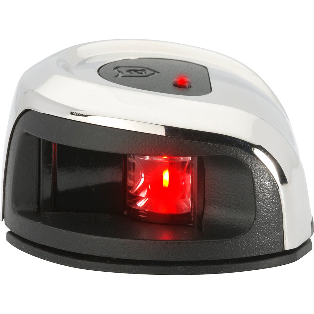 Attwood LightArmor Deck Mount Navigation Light - Stainless Steel - Port (red) - 2NM [NV2012SSR-7] - Houseboatparts.com