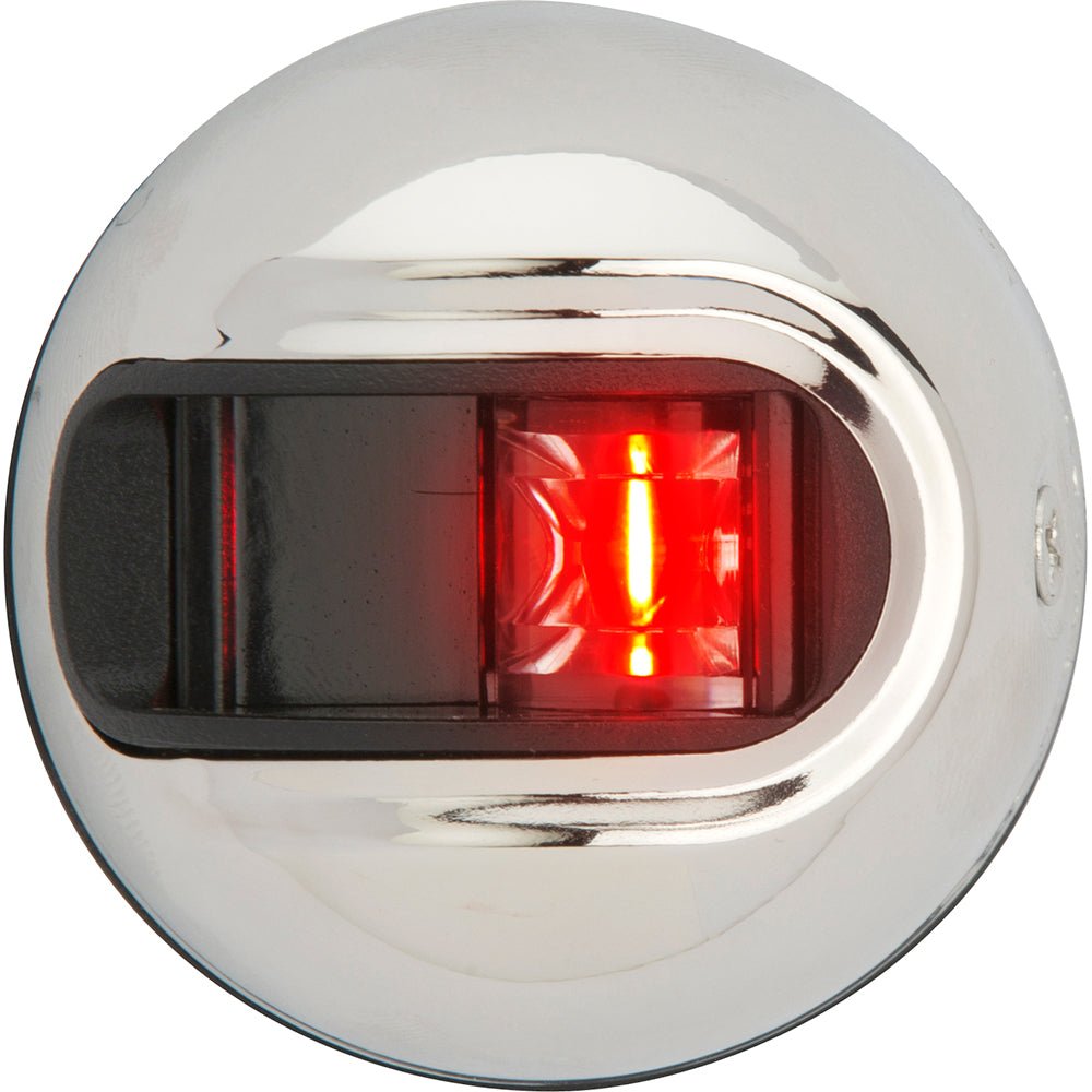 Attwood LightArmor Vertical Surface Mount Navigation Light - Port (red) - Stainless Steel - 2NM [NV3012SSR-7] - Houseboatparts.com