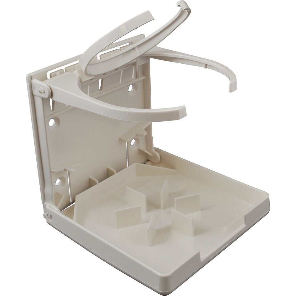 Attwood Fold-Up Drink Holder - Dual Ring - White [2449-7] - Houseboatparts.com