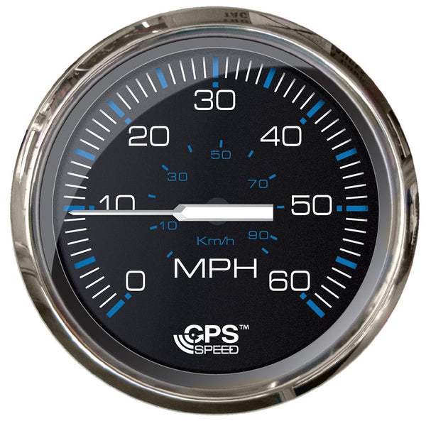 Faria Chesepeake Black 4" Studded Speedometer - 60MPH (GPS) [33749] - Houseboatparts.com