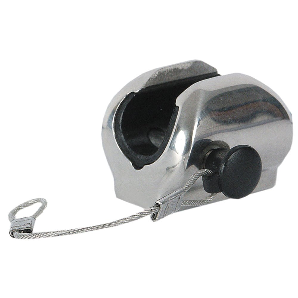 TACO Flat Deck Hinge w/Pin Lanyard - Fits 7/8" Tube [F13-0241/244BN-1] - Houseboatparts.com