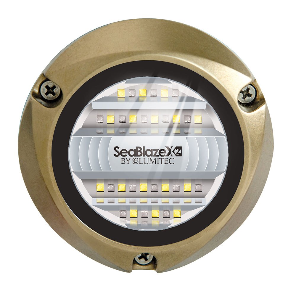 Lumitec SeaBlazeX2 LED Underwater Light - Dual Color - White/Blue [101516] - Houseboatparts.com