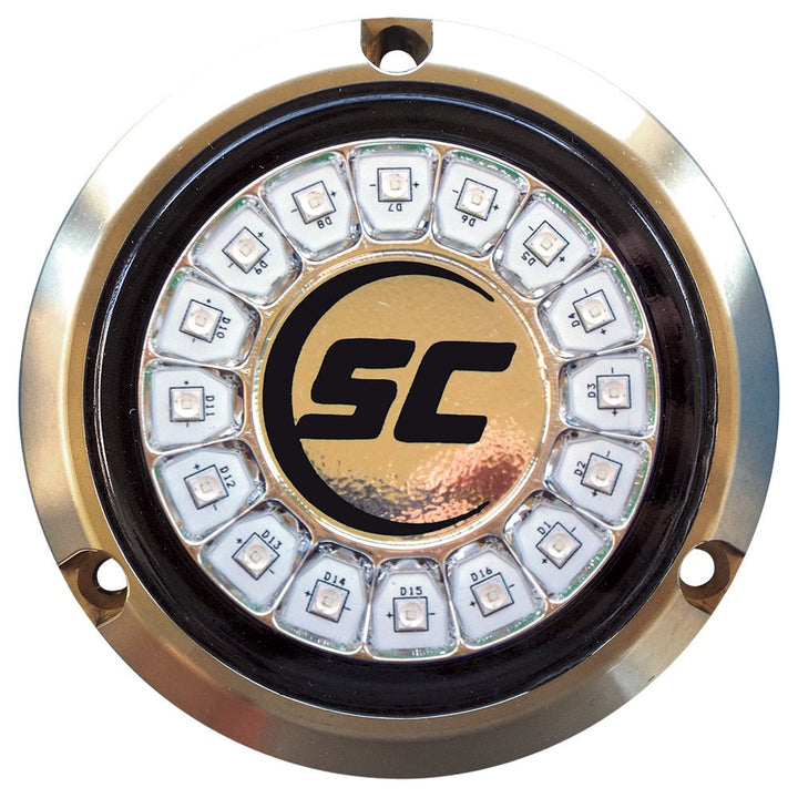 Shadow-Caster Great White Single Color Underwater Light - 16 LEDs - Bronze [SCR-16-GW-BZ-10] - Houseboatparts.com
