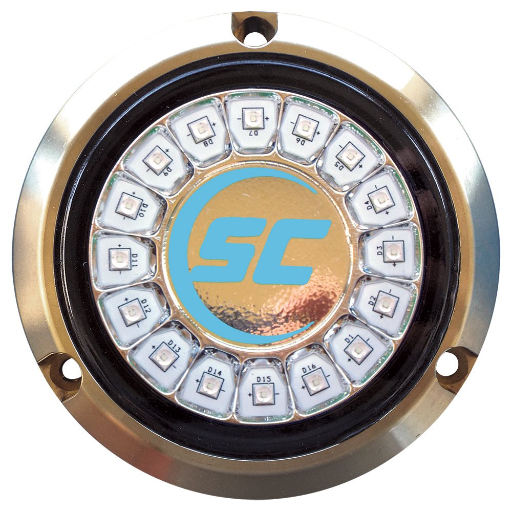 Shadow-Caster Bimini Blue Single Color Underwater Light - 16 LEDs - Bronze [SCR-16-BB-BZ-10] - Houseboatparts.com