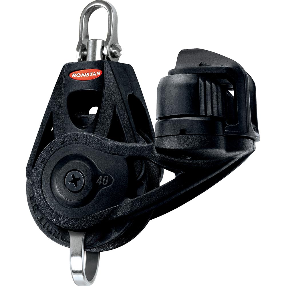 Ronstan Series 40 Ball Bearing Orbit Block - Single - Becket - Cleat - Swivel Head [RF45130] - Houseboatparts.com