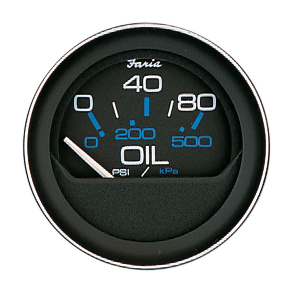 Faria Coral 2" Oil Pressure Gauge (80 PSI) [13002] - Houseboatparts.com