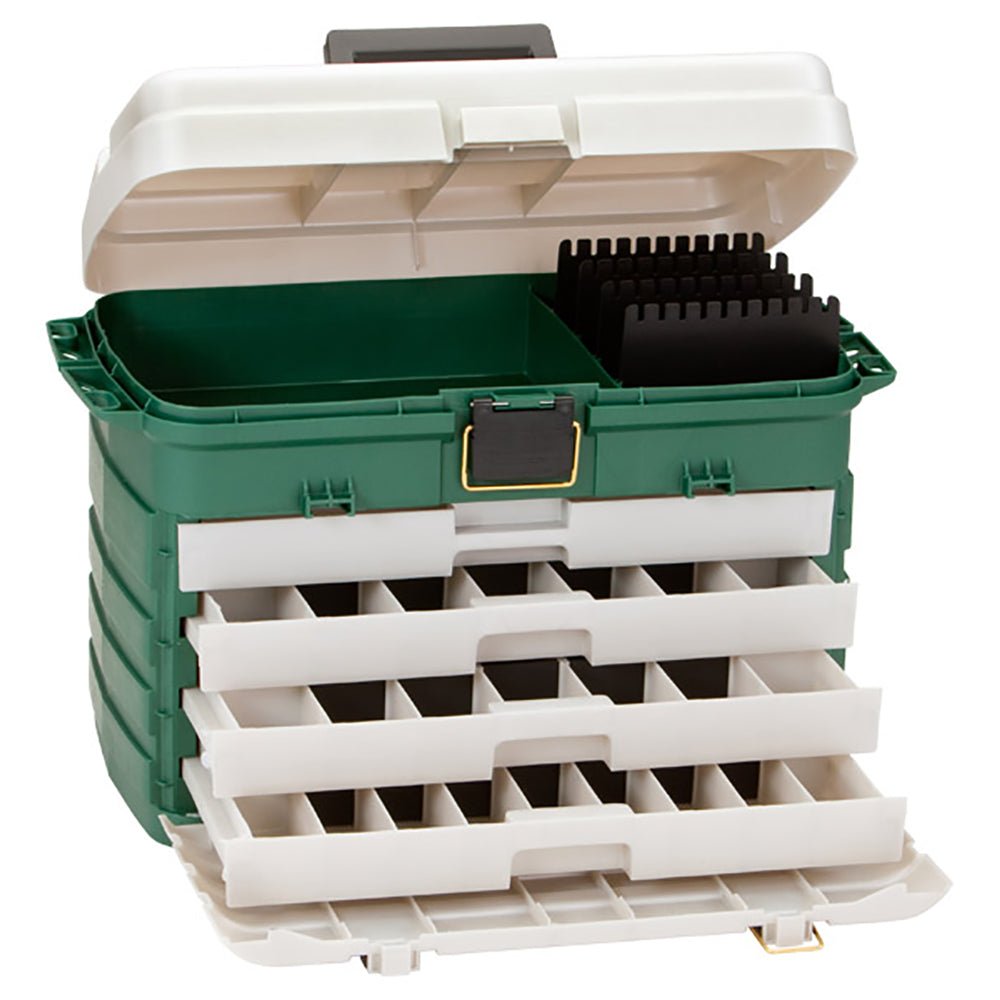 Plano 4-Drawer Tackle Box - Green Metallic/Silver [758005] - Houseboatparts.com