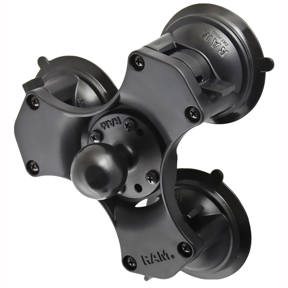 RAM Mount Triple Suction Cup Base w/1.5" Diameter Ball [RAP-365-224-1U] - Houseboatparts.com