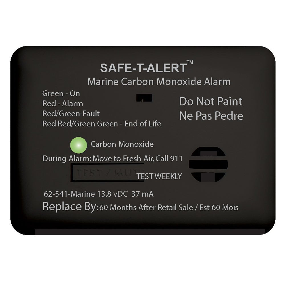 Safe-T-Alert 62 Series Carbon Monoxide Alarm - 12V - 62-541-Marine - Surface Mount - Black [62-541-MARINE-BL] - Houseboatparts.com