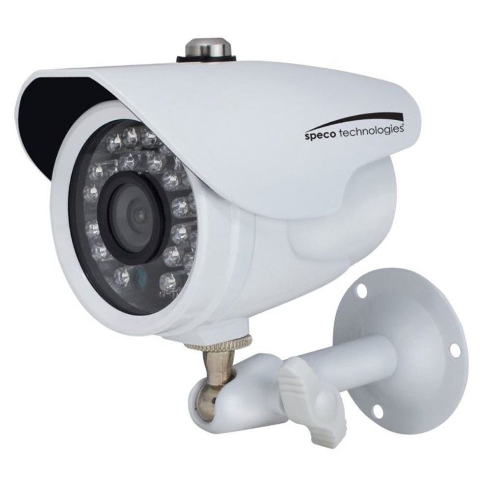 Speco HD-TVI 2MP Color Waterproof Marine Bullet Camera w/IR, 10 Cable, 3.6mm Lens, White Housing [CVC627MT] - Houseboatparts.com