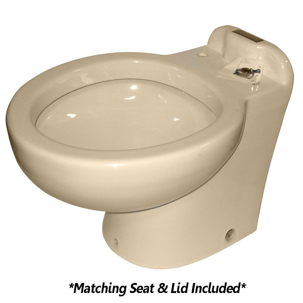 Raritan Marine Elegance - Household Style - Almond - Tall Angle Back - Freshwater Solenoid - Smart Toilet Control - 12V [230AHF012] - Houseboatparts.com