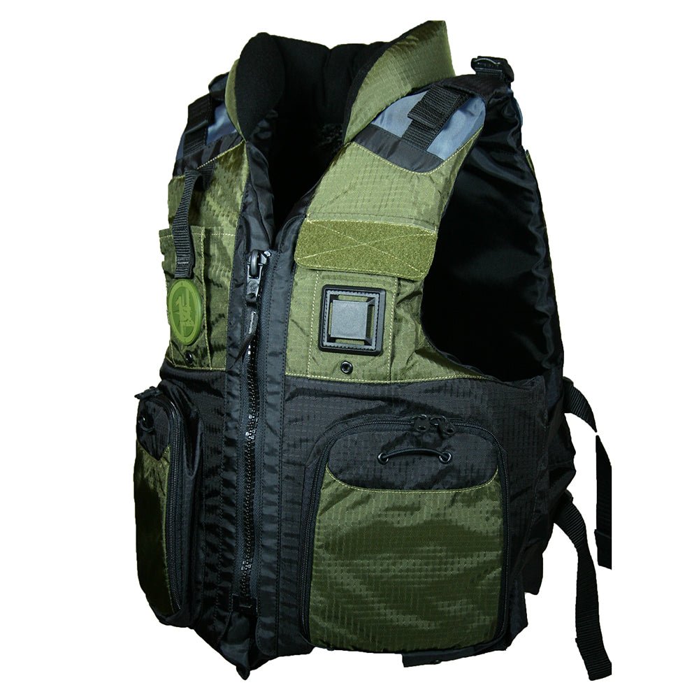 First Watch AV-800 Four Pocket Flotation Vest - OD Green - Small to Medium [AV-800-GN-S/M] - Houseboatparts.com