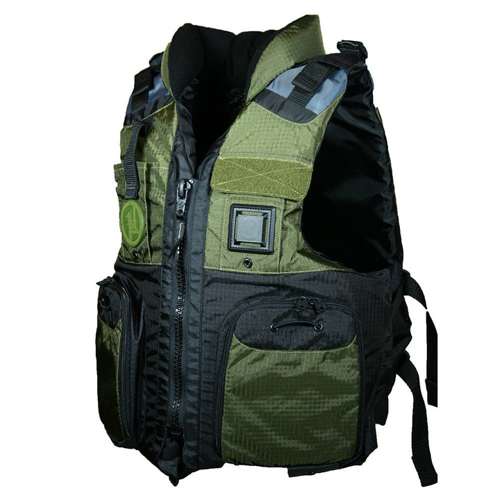 First Watch AV-800 Four Pocket Flotation Vest - OD Green - XXL to3XL [AV-800-GN-2XL/3XL] - Houseboatparts.com