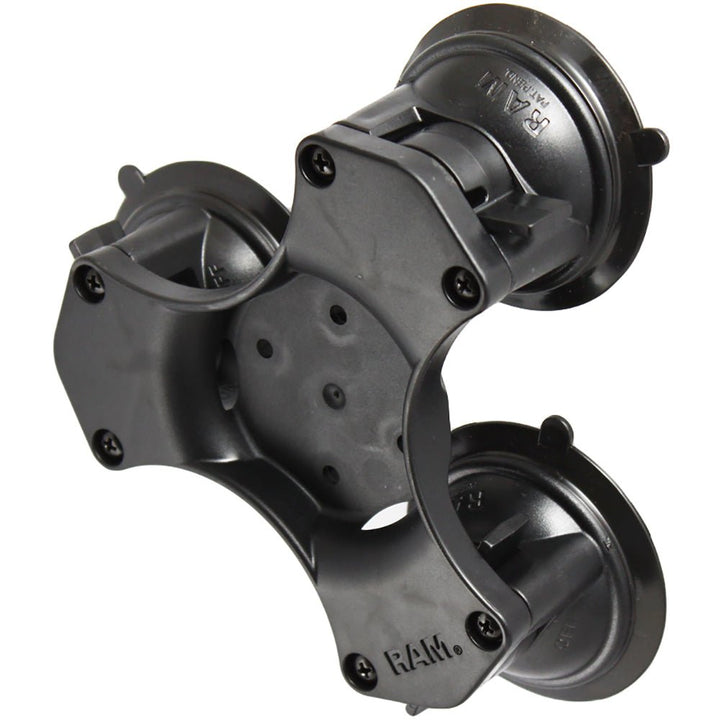 RAM Mount Triple Suction Cup Base w/AMPs Hole Pattern w/o Ball [RAP-365-224-1BU] - Houseboatparts.com