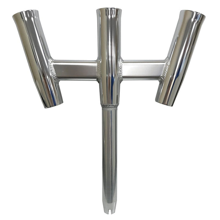 Tigress GS Trident Rod Holder - Straight Butt - Polished Alumunim [88160 - 1] - Houseboatparts.com