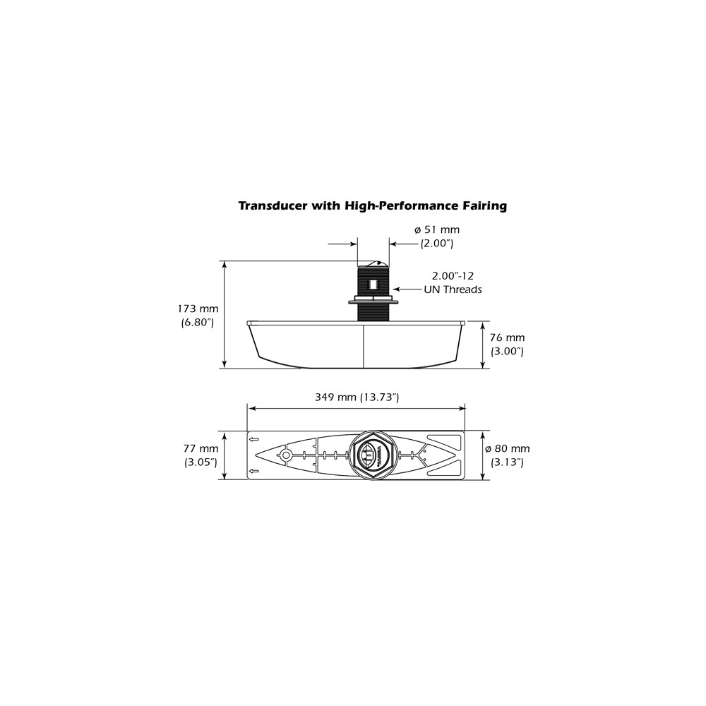 Airmar B785C - M CHIRP Bronze Thru - Hull w/Fairing Block - 600W [B785C - M - MM] - Houseboatparts.com