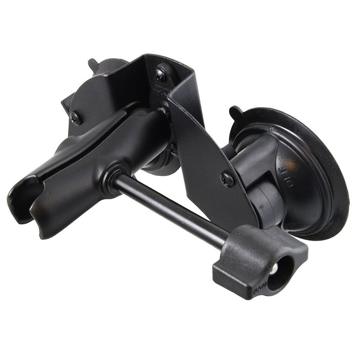RAM Mount Dual Suction Cup Base w/Medium Length Arm Retention Knob [RAM-B-189B-201-ALA1-KRU] - Houseboatparts.com