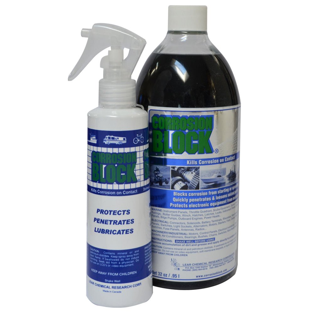 Corrosion Block 32oz Bottle w/Pump - Non-Hazmat, Non-Flammable Non-Toxic [20032] - Houseboatparts.com