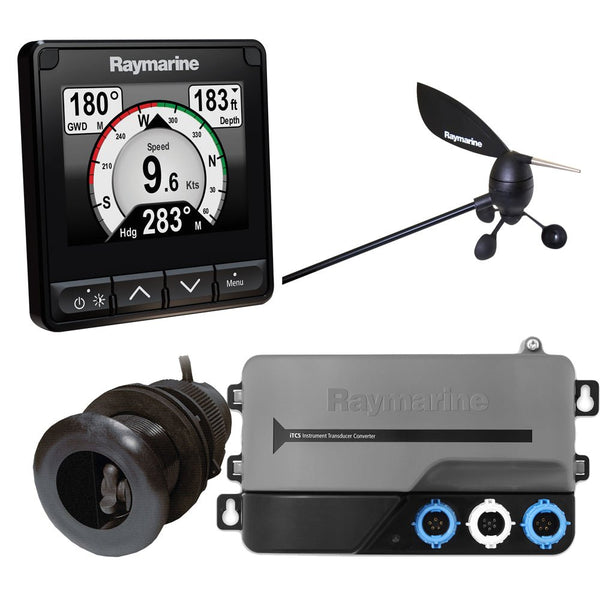 Raymarine i70s System Pack w/Color Instrument Wind, DST Transducers, iTC-5, and STng Backbone [T70216] - Houseboatparts.com