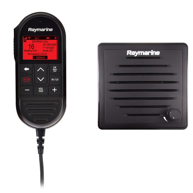 Raymarine Ray90 Wired Second Station Kit w/Passive Speaker, RayMic Wired Handset RayMic Extension Cable - 10M [T70432] - Houseboatparts.com
