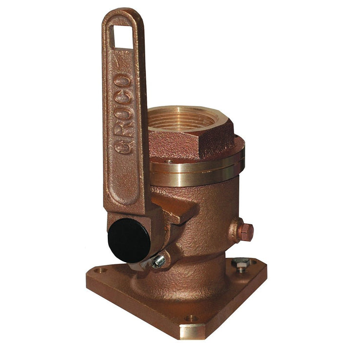 GROCO 1" Bronze Flanged Full Flow Seacock [BV-1000] - Houseboatparts.com