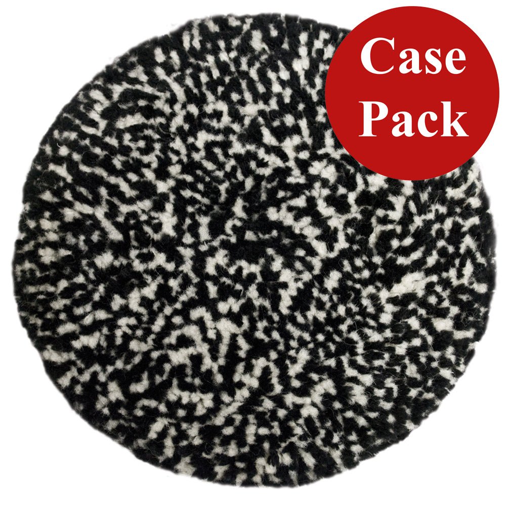 Presta Wool Compounding Pad - Black White Heavy Cut - *Case of 12* [890146CASE] - Houseboatparts.com