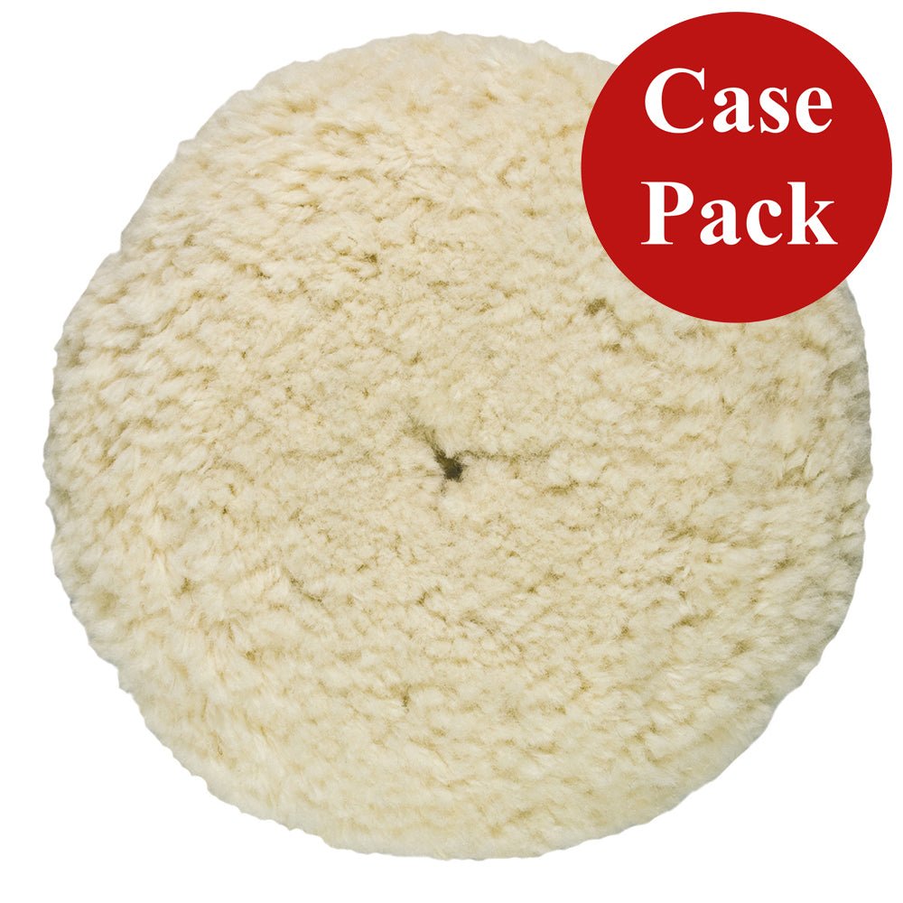 Presta Rotary Wool Buffing Pad - White Heavy Cut - *Case of 12* [810176CASE] - Houseboatparts.com