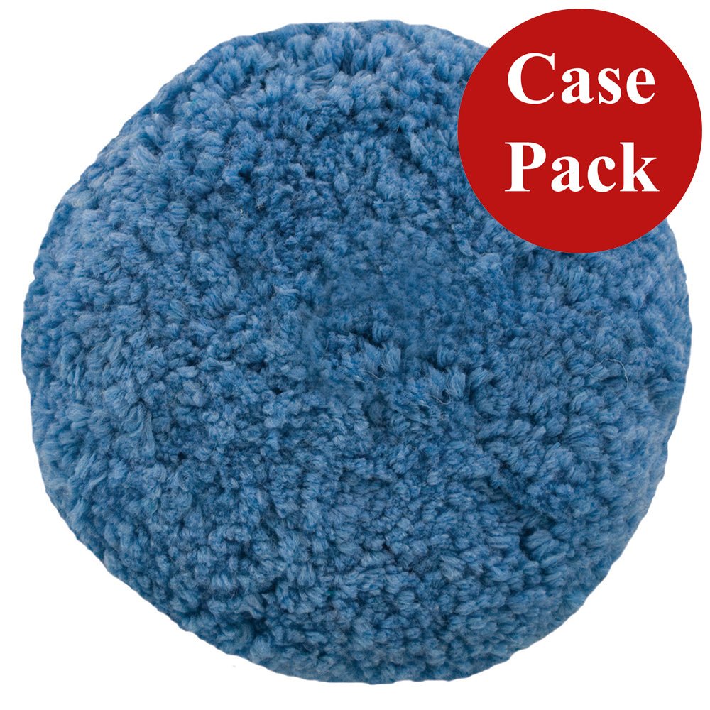 Presta Rotary Blended Wool Buffing Pad - Blue Soft Polish - *Case of 12* [890144CASE] - Houseboatparts.com