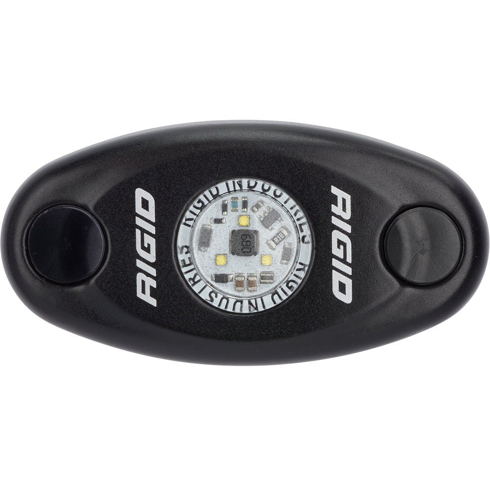 RIGID Industries A-Series Black Low Power LED Light - Single - Amber [480343] - Houseboatparts.com