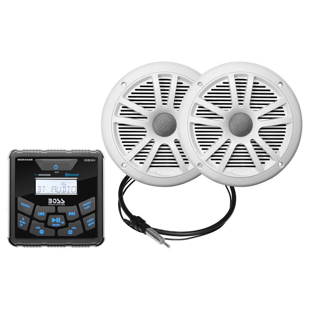 Boss Audio MCKGB450W.6 Marine Stereo 6.5" Speaker Kit - White [MCKGB450W.6] - Houseboatparts.com