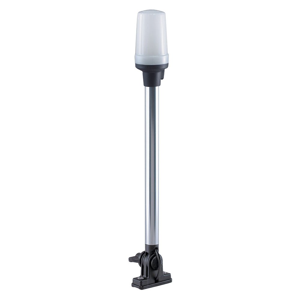 Perko Fold Down All-Round Pole Light - Vertical Mount - White [1137DP0CHR] - Houseboatparts.com