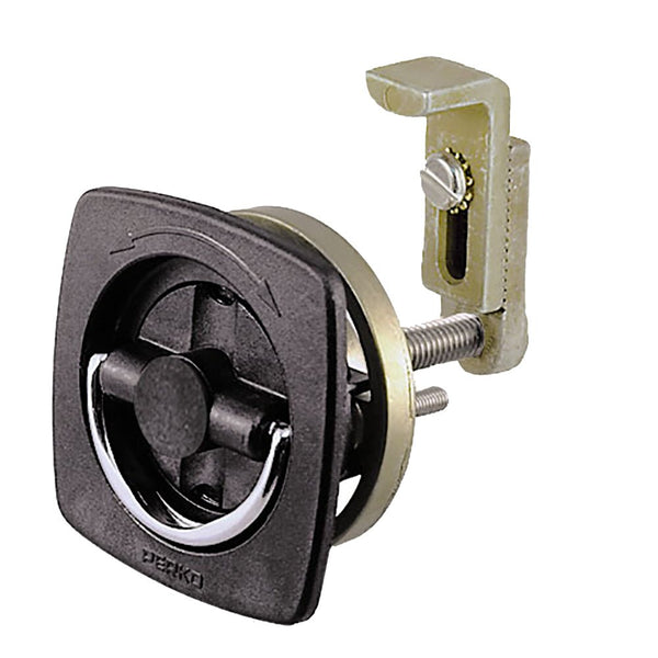 Perko Flush Latch - Non-Locking - 2.5" x 2.5" w/Offset Adjustable Cam Bar [0932DP2BLK] - Houseboatparts.com