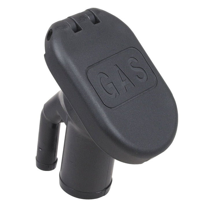 Perko Combination Vented Gas Fill/Tank f/1-1/2" Hose - 35 Angled Neck [1318DPGBLK] - Houseboatparts.com