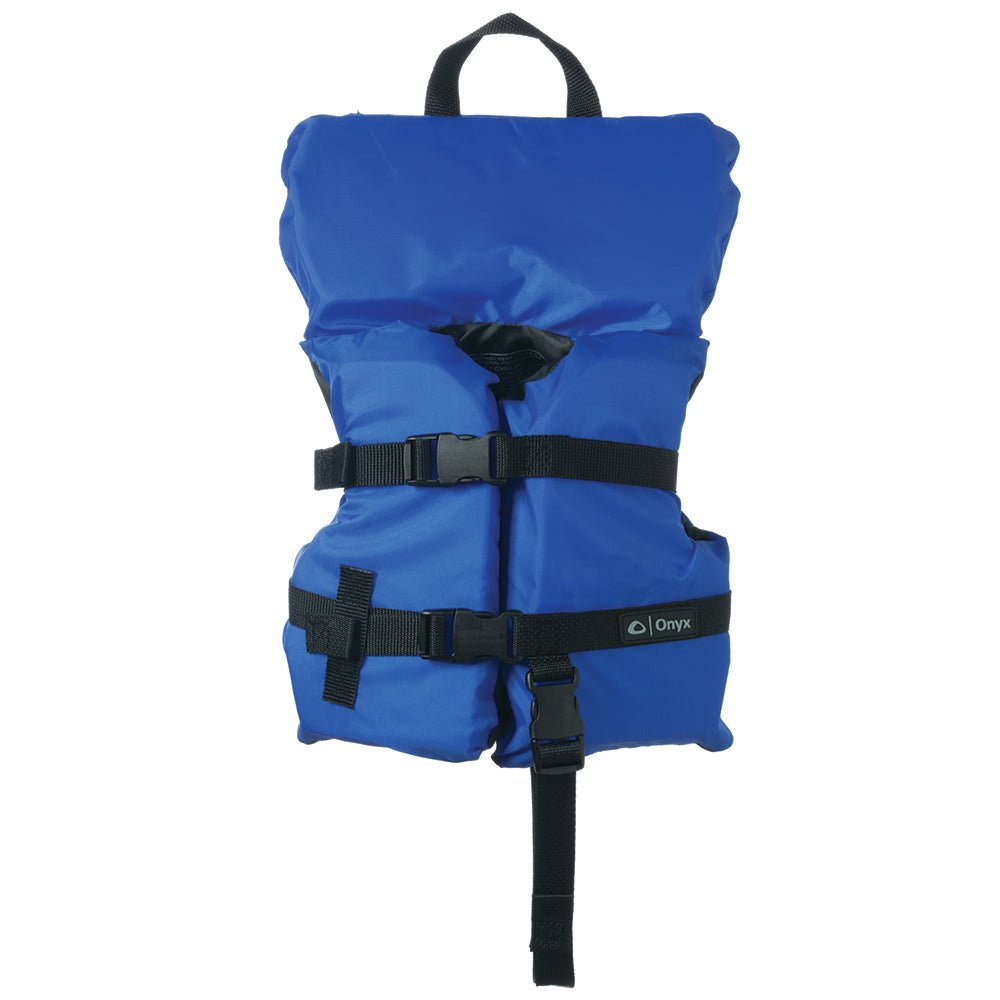 Onyx Nylon General Purpose Life Jacket - Infant/Child Under 50lbs - Blue [103000-500-000-12] - Houseboatparts.com