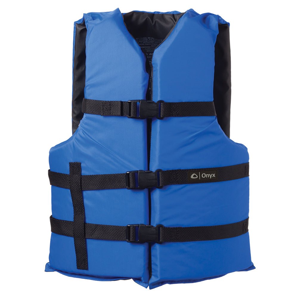 Onyx Nylon General Purpose Life Jacket - Adult Oversize - Blue [103000-500-005-12] - Houseboatparts.com