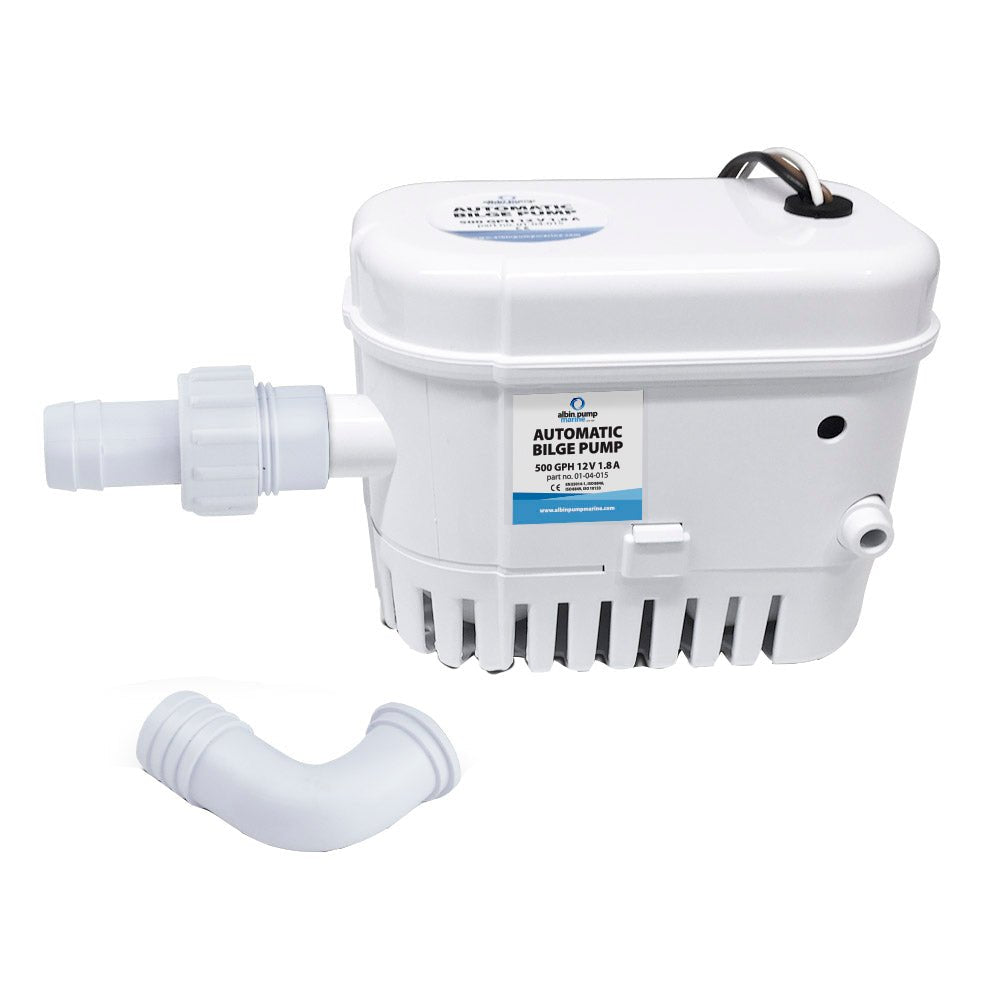 Albin Group Automatic Bilge Pump 500 GPH - 12V [01-04-015] - Houseboatparts.com