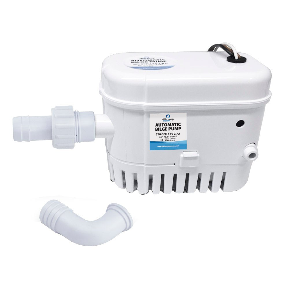 Albin Group Automatic Bilge Pump 750 GPH - 12V [01-04-016] - Houseboatparts.com