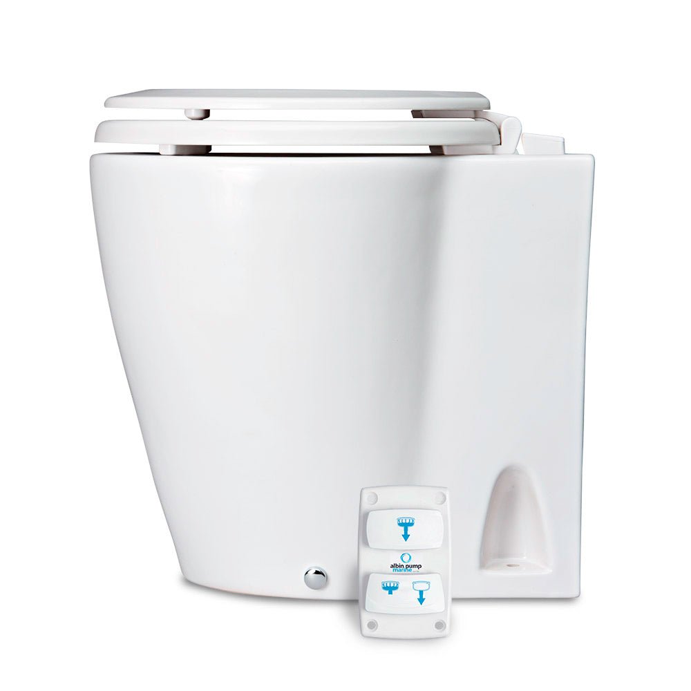 Albin Group Marine Design Marine Toilet Silent Electric - 12V [07-03-045] - Houseboatparts.com