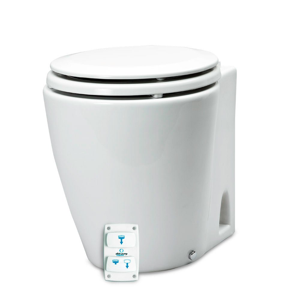 Albin Group Marine Design Marine Toilet Silent Electric - 12V [07-03-045] - Houseboatparts.com