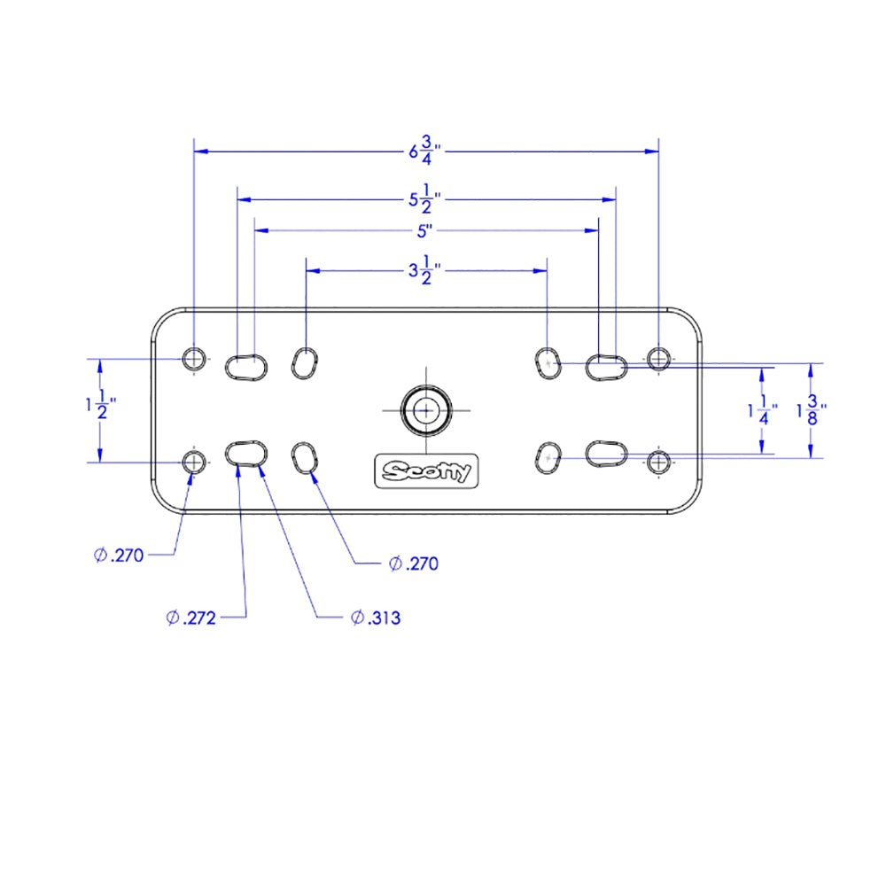 Scotty 163 1.5" Ball Mount w/Fishfinder Universal Mounting Plate [0163] - Houseboatparts.com