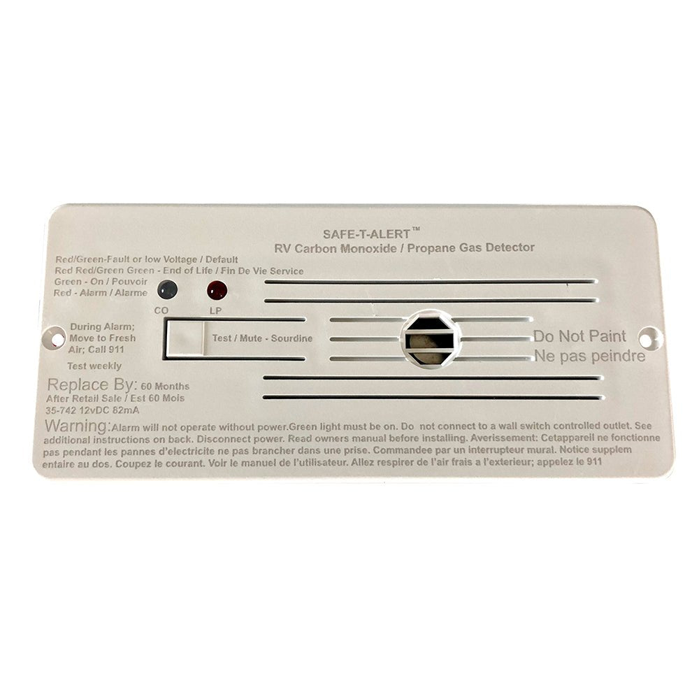 Safe-T-Alert Combo Carbon Monoxide Propane Alarms Flush Mount - White [35-742-WHT] - Houseboatparts.com