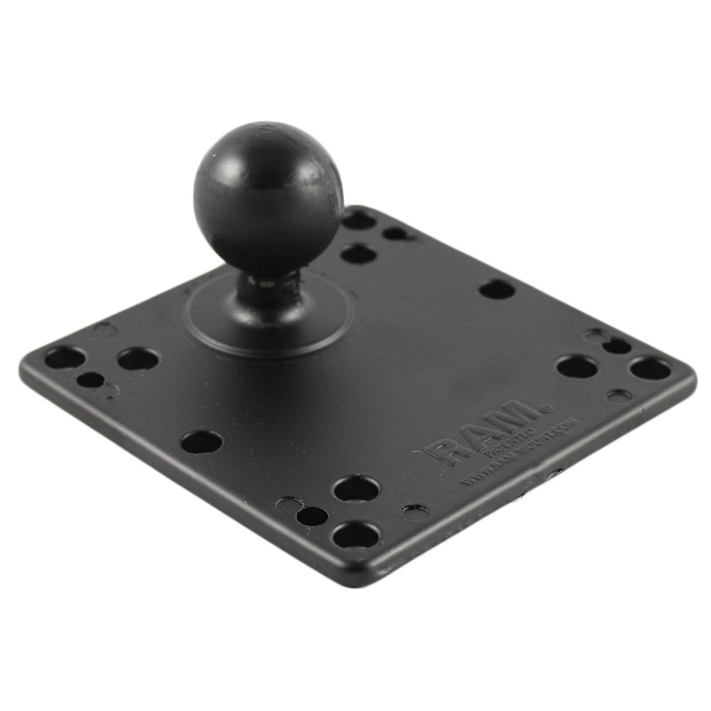 RAM Mount 4.75" Square Base w/VESA (4 x 75mm) (4 x 100mm) Hole Patterns 1.5" Ball [RAM-246-AD1U] - Houseboatparts.com