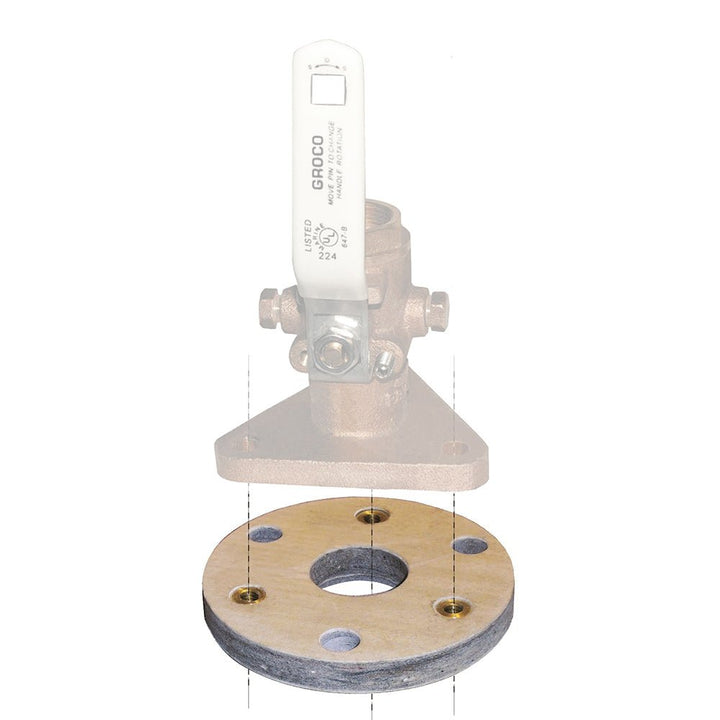 GROCO Backing Block f/2" 2-1/2" Seacocks [BB-3] - Houseboatparts.com