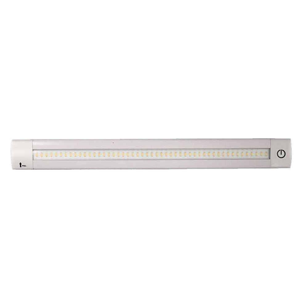 Lunasea Adjustable Linear LED Light w/Built-In Dimmer - 12" Length, 12VDC, Warm White w/ Switch [LLB-32KW-01-00] - Houseboatparts.com