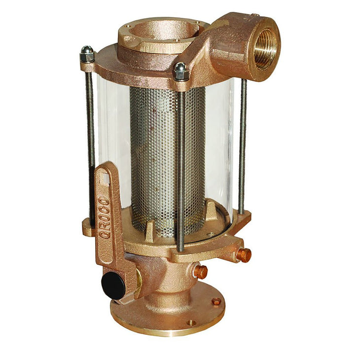 GROCO 1" Ball Valve/Seacock Raw Water Strainer Combo [BVS-1000] - Houseboatparts.com