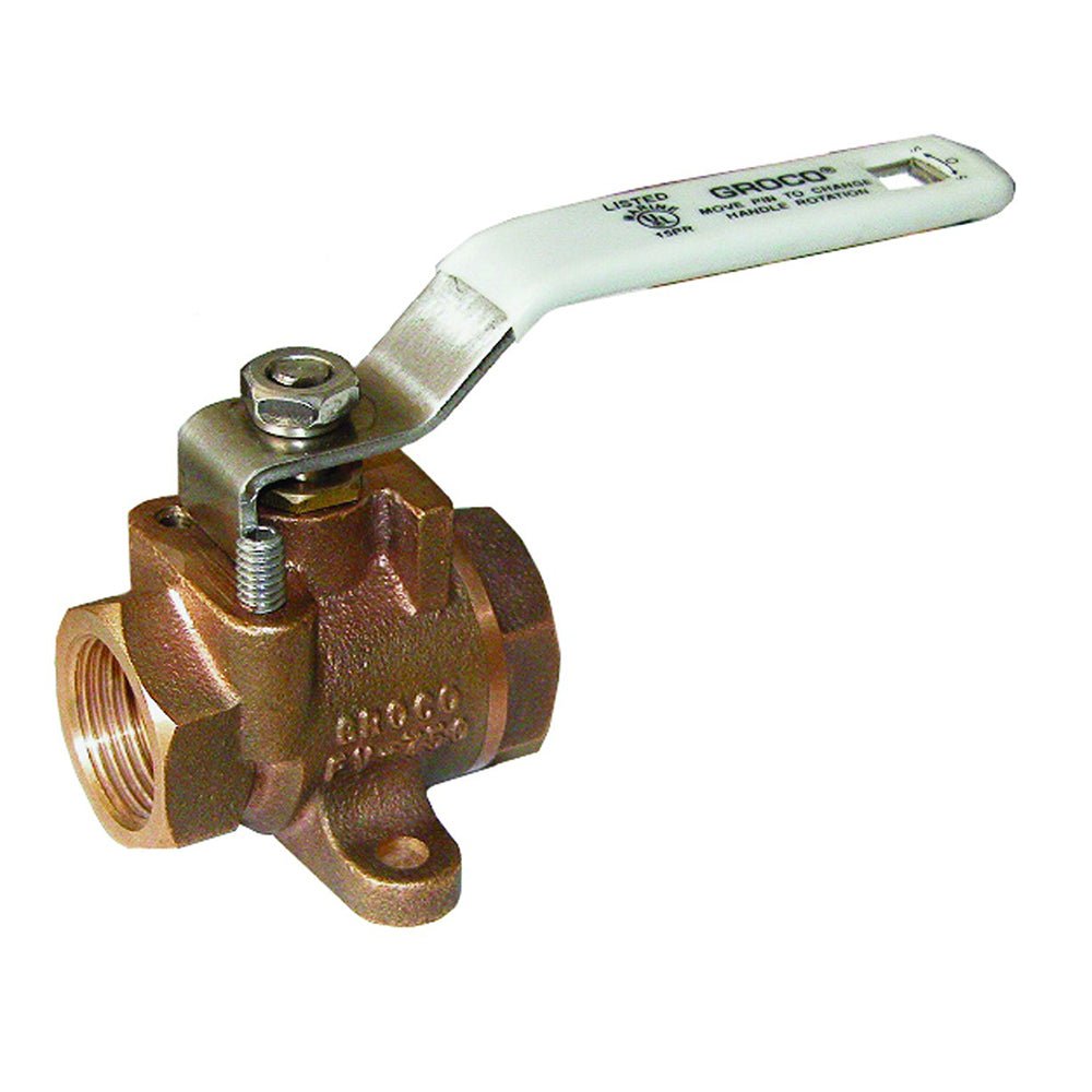 GROCO 1/4" NPT Bronze Inline Fuel Valve [FV-250] - Houseboatparts.com