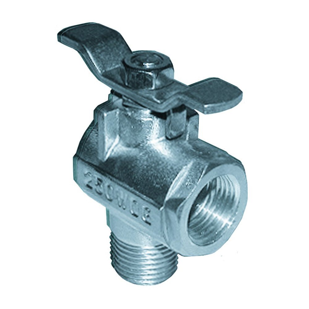 GROCO 1/2" NPT 90 Stainless Steel Fuel Valve [FV-590-S] - Houseboatparts.com