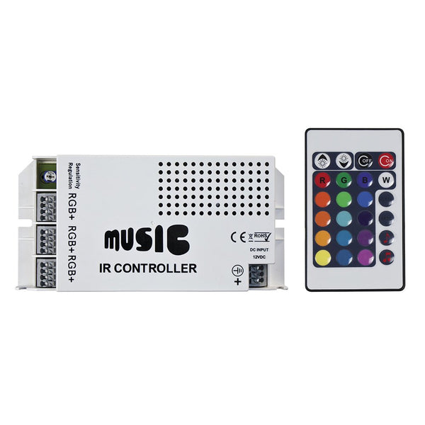 HEISE Sound Activated RGB Controller w/IR Remote [HE-RGBSAC-1] - Houseboatparts.com