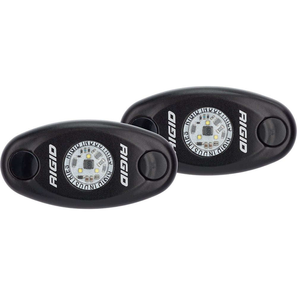 RIGID Industries A-Series Low Power Black Housing/White Light - Pair [482033] - Houseboatparts.com